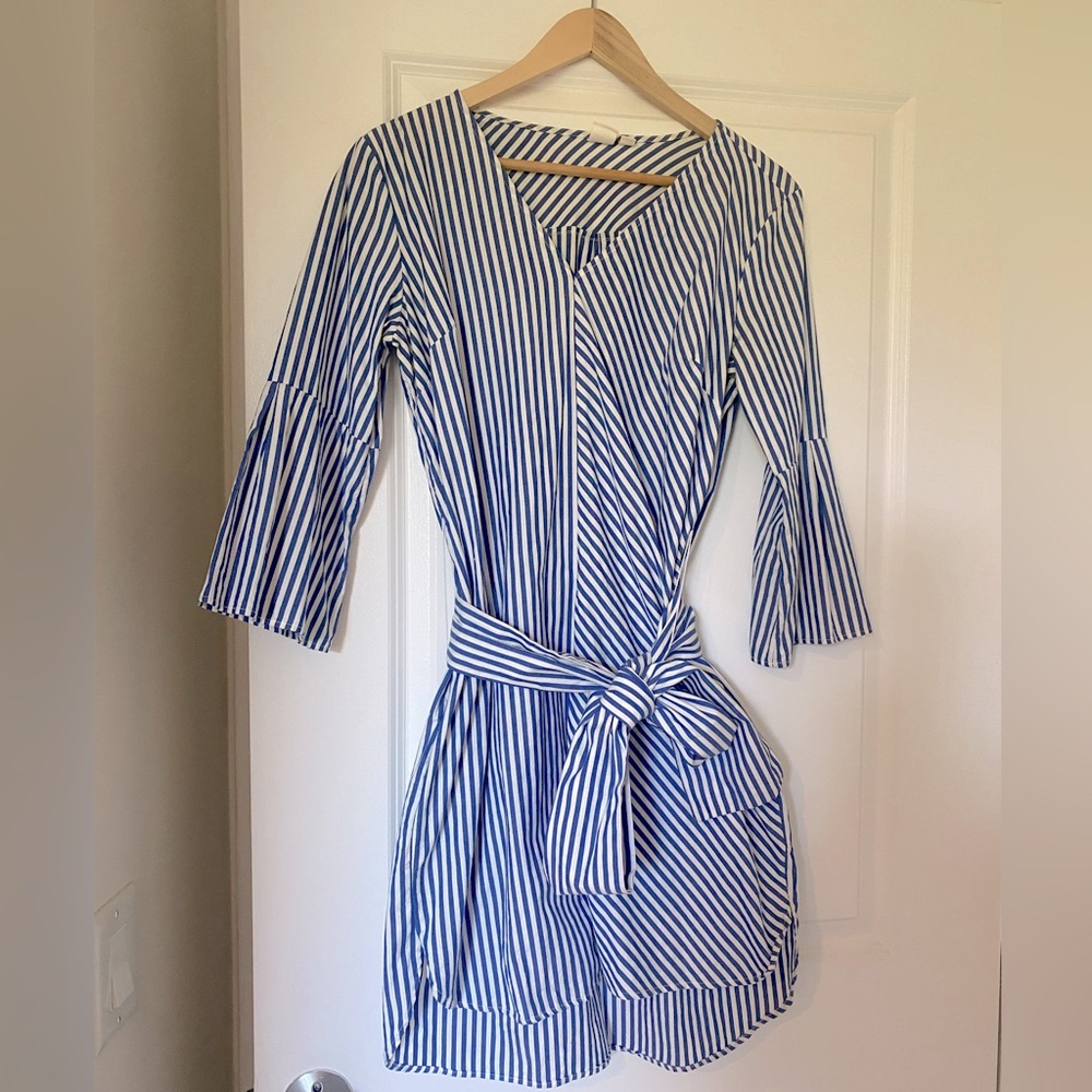 Vintage Gap blue and white stripe dress